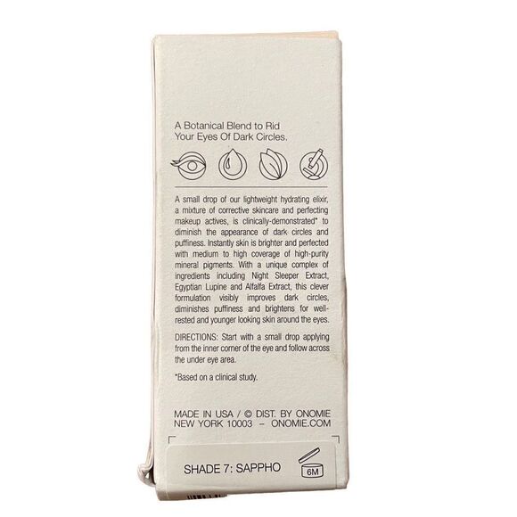 ONOMIE Bright Concealing Elixir Dark Circle Corrector in Sappho Shade 10g NEW - Picture 2 of 3